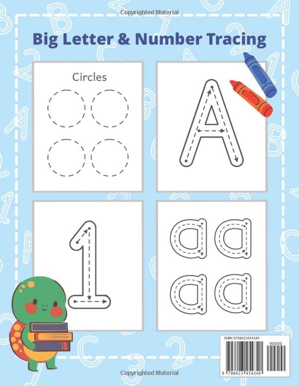 Miniatura 2 de Big Letter and Number Tracing Workbook for Toddlers and Preschoolers ages 2-4 years Practice Activity Book - Shapes, Alphabet and Numbers (Learn to