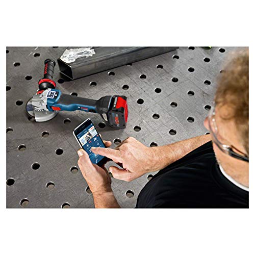 Bosch Professional 18V System Akku Winkelschleifer GWS 18V-10 SC (Leerlaufdrehzahl: 4.500 - 9.000 min-1, Scheiben-Ø: 150 mm, ohne Akkus und Ladegerät, in L-BOXX) Blau/Schwarz – Bild 5