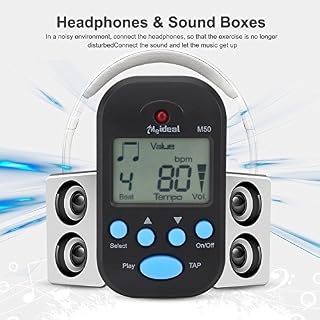 Dilwe M50 Mini Métronome Numérique LCD pour Instruments de musique Noir - Les Beatles, Paul McCartney, John Lennon, RIngo Starr, George Harrison Dilwe M50 Mini Métronome Numérique LCD pour Instruments de musique Noir – Image 3