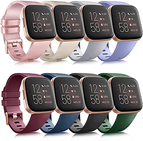 4er Set Silikon-Armbänder Für Fitbit Versa 2/Versa/Lite/SE – Weich, Verstellbar, Wasserfest