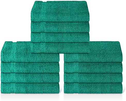 Panzy 12 or 24 Cotton Washcloths Set - 30 x 30 cm, White - 100% Ring Spun Cotton, Premium Quality Flannel Face Cloths, Highly Absorbent and Soft Feel Fingertip Towels (Black, 12)