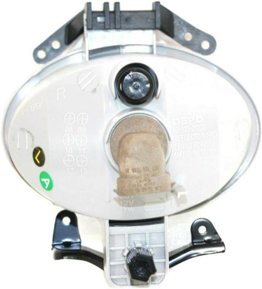 CarLights360: For Hyundai Santa Fe Fog Light Assembly 2007 2008 2009 Passenger Side w/Bulbs - Replacement For HY2593126