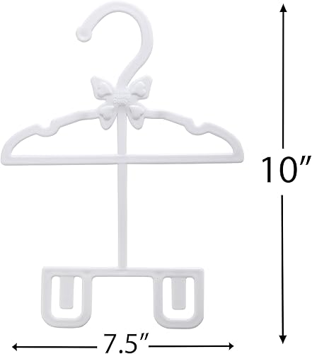 Miniatura 3 de Perchas para ropa de muñeca de 18 pulgadas, paquete de 12 unidades, diseño único compatible con American Girl sostiene tu parte superior e inferior