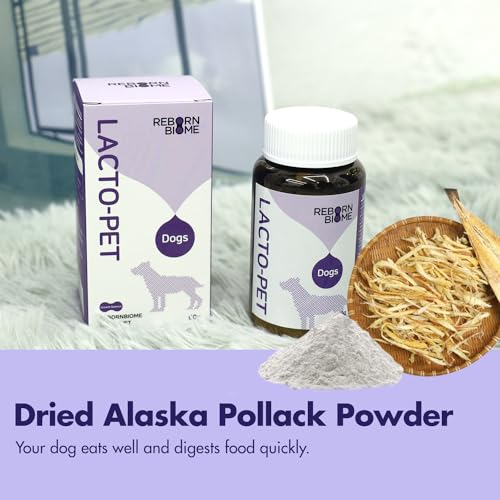 Image of Lacto Pet, Vegetable Dog Probiotics Powder and Digestive Enzymes - Pollack Flavor, Supports Immune Function, Digestive Support, Digestive Health Diarrhea, Helps Control Binge Eating & Weight, 2.1oz.