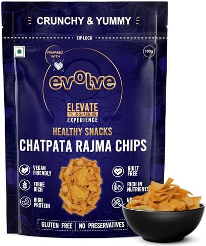 Evolve Rajma Chips Healthy Snacks for Kids, Adults | High Protein ...