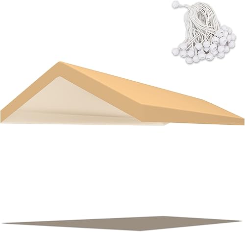 Miniatura 9 de Toldo de repuesto de 10 x 20 pies, color gris, para automóvil, garaje, refugio, fiesta, tienda de campaña, lona con cuerdas elásticas de bolas