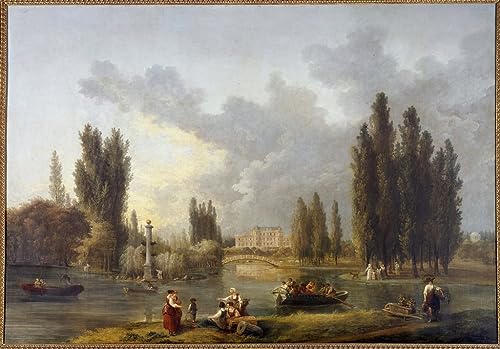 Peinture sur Toile Château de Méréville pour Déco Chambre Cosy