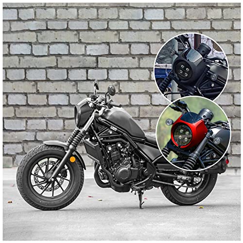 Fayedenicy Couverture de carénage de phare avant de moto pare-brise masque de protection pour Rebel CMX 500 300 CM 500 CMX500 CMX300 CM500 accessoires 2020 2021 2022 2023 (Noir)