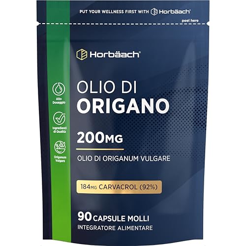 Horbaach Olio di Origano 200mg, 90 Capsule