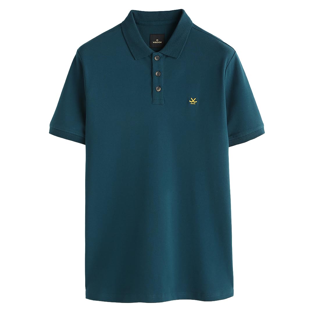 wrogn Men's Pure Cotton Pique Stretch T-Shirt | Slim Fit-picture-33