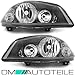 DM Autoteile Ibiza 6L Cordoba 6L2 Scheinwerfer SET Schwarz 02-08 H7/H3 für VALEO SYSTEM