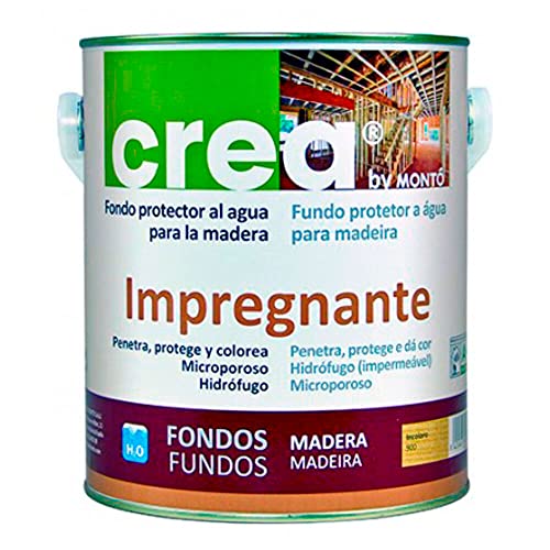 Fondo Protector al Agua para Maderas. Penetra, Protege y Colorea la Madera. Impregnante Gama Crea. (500ml, Roble)