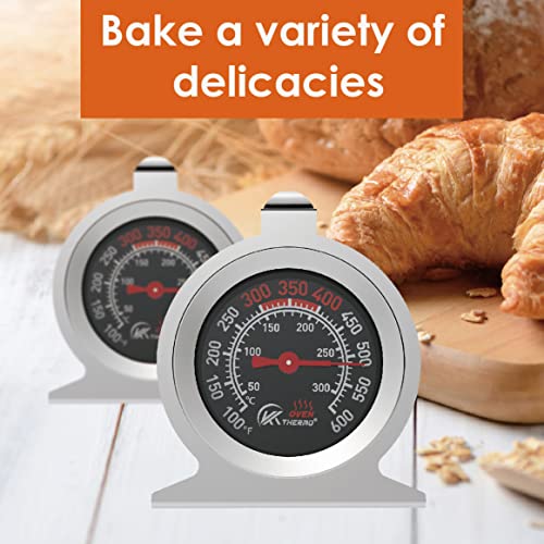 Kt Thermo Oven Thermometer Nsf Accurately With Dual Scale, Large Hook And Panel Base For Hang Or Stand Easily,Safe Leave In Oven For Long Time Kitchen Cooking #TOP5