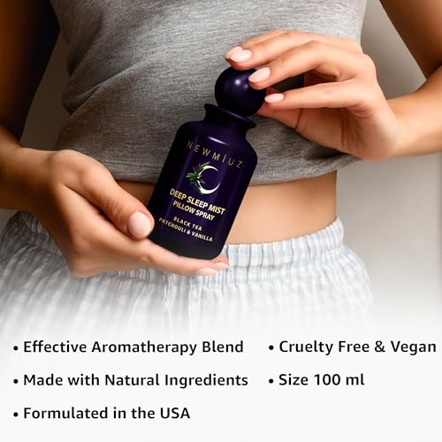 Deep Sleep Pillow Spray Patchouli Black Tea Vanilla Essential Oils Natural Fast Acting Aromatherapy Mist for Restful Sleep Relaxation Calming Stress Relief Bedtime & Shower Spray Luxury Self care Gift - Image 5