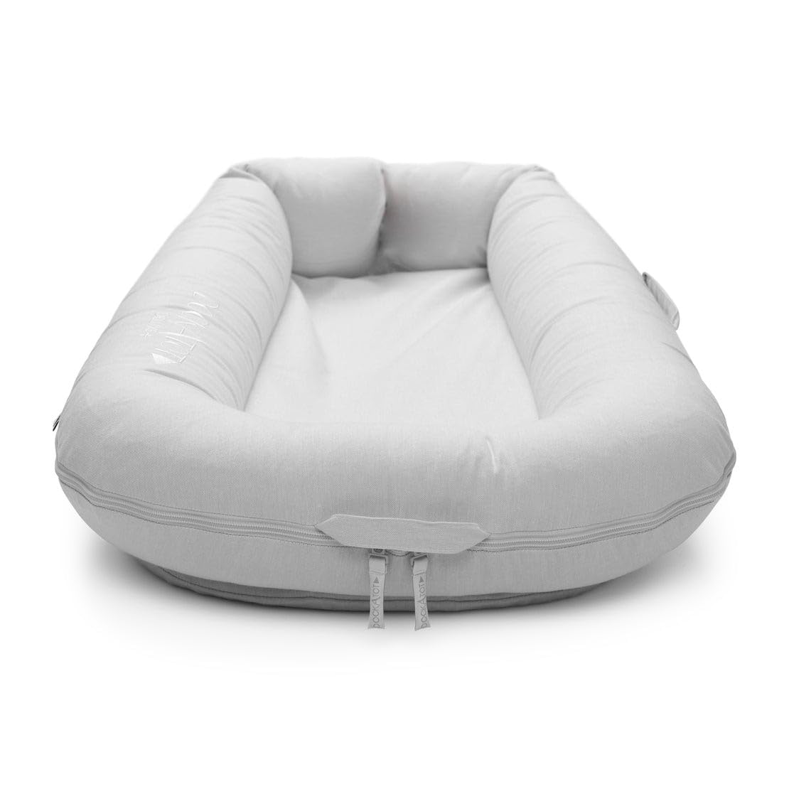 DOCK A TOT Deluxe+ Cover - Fog Grey Chambray - Image 3