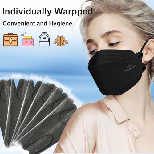 Image of KN95 Face Mask 50 Pack,Individually Wrapped,Breathable Protective Cup Dust Mask for Adults with Elastic Ear Loops