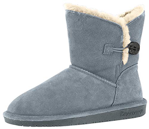BEARPAW Women's Rosie Winter Boot, Grey Fog, 7.5