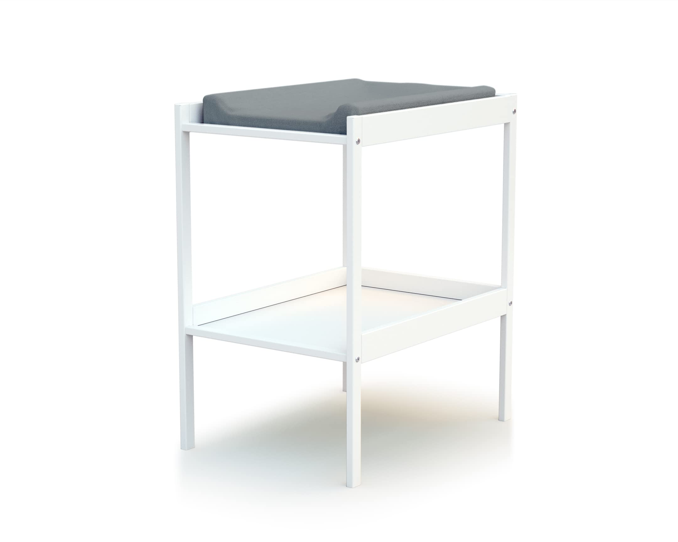 Webaby - Fasciatoio 1 prateleira legno - Bianco - 54 x 74 x 88 cm