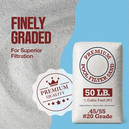 image for Play22 20 Grade Pool Filter Sand - Pool Sand, 50 Pound Bag Silica Sand