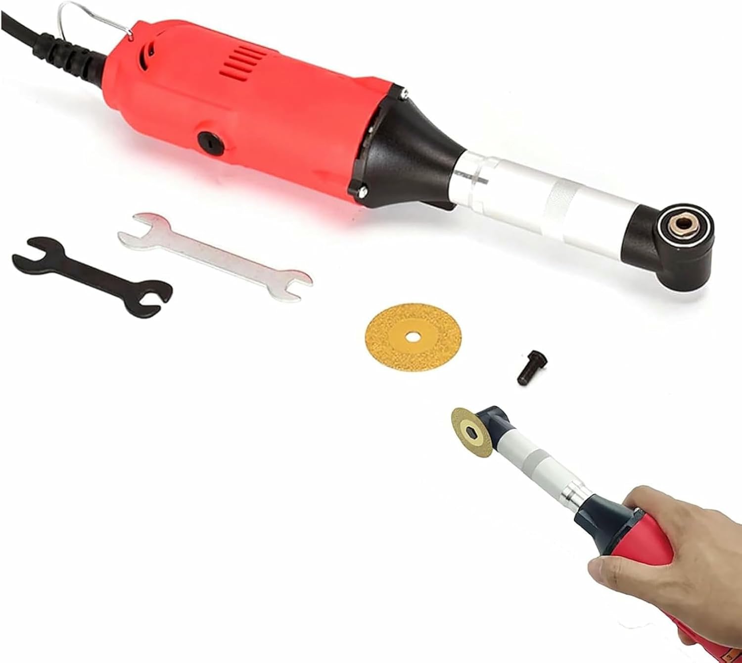 350W Electric Tile Seam Cleaning Machine, 6-Speed Adjustable Ceramic Tile Seaming Tool, 15000RPM High Efficiency Rust Remover, 90° Angle Seam Cleaner