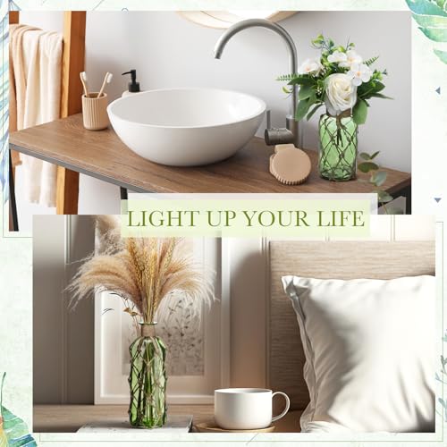 image for Chuangdi Set of 2 Coastal Glass Vases for Flowers TSITP Flower Vase wi