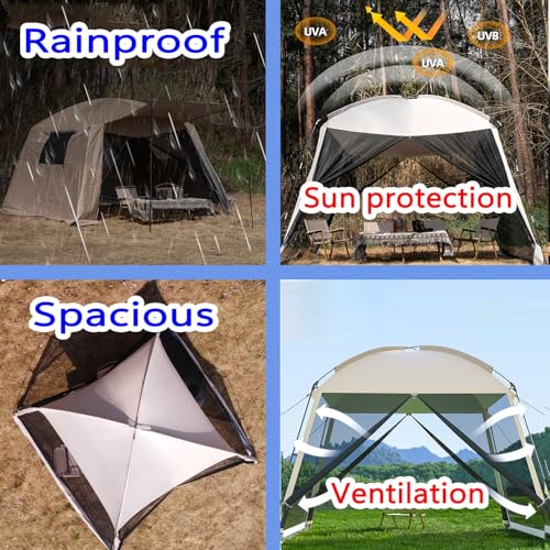 Carpa de Camping para 8-10 Personas con Mosquitero y Protección UV miniatura 5