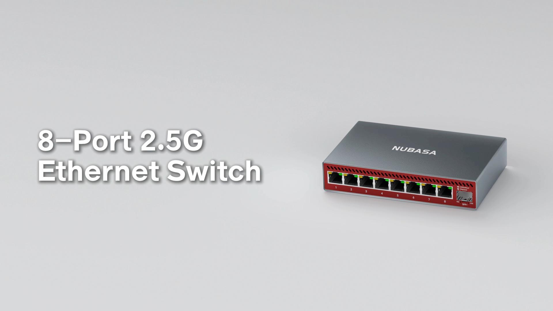 Amazon.com: NUBASA 8-Port 2.5Gb Switch with 10Gb SFP+ Slot, Less