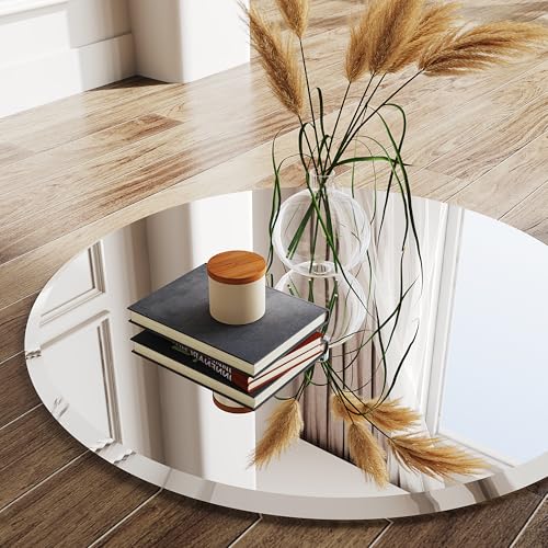 Circle Mirror 28 inch,Frameless Bathroom Mirrors, Round Mirrros for Wall Decor, Circular Mirror,Bathroom Vanity Mirrors