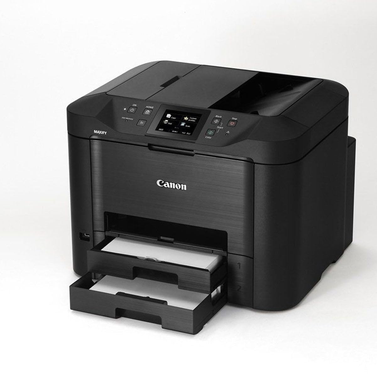 Canon Maxif MB5450 Stampante Multifunzione Inkjet, 24 ipm in Bianco e Nero, 15.5 ipm a Colori, 600 x 1200 dpi, Nero/Antracite