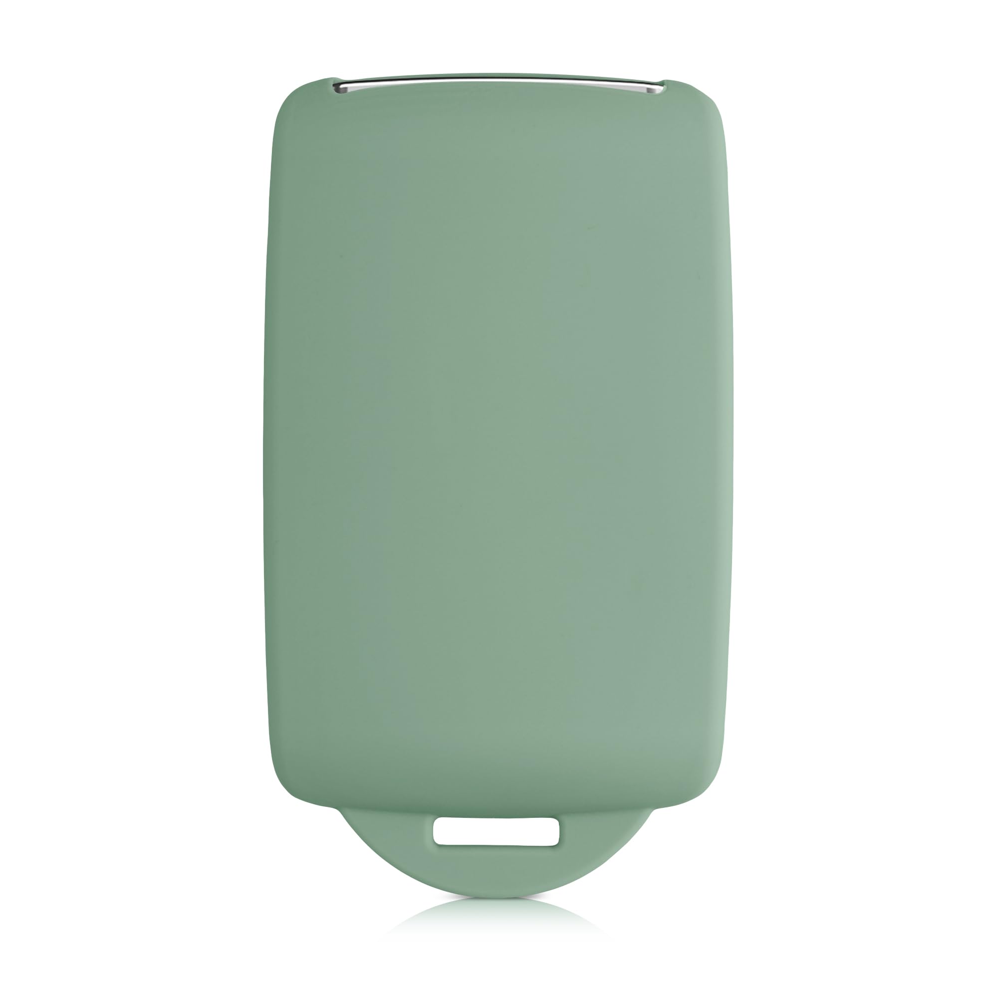 kwmobile Car Key Cover Compatible with Renault 4 Button Car Key Smart Key (only Keyless Go) - Silicone Protective Key Fob Cover with Built-in Eyelet - Pottery Green — view 4