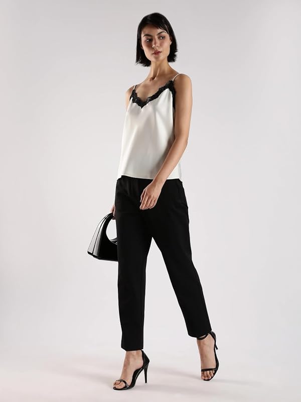 Calvin Klein Women's Ponte Cropped Straight Pants Black by Calvin Klein - Used condition - Image 7