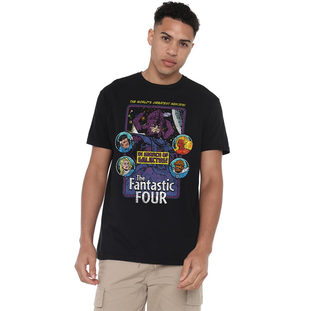 Marvel Fantastic Four in Search of Galactus Unisex T Shirt, Black, Medium