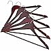 FLORIDA BRANDS Premium Wooden Mahogany Suit Hangers - 96 Pack of Coat Hangers and Black Dress Suit Ultra Smooth Hanger - Strong and Durable Suit Hangers