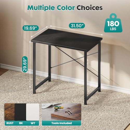 Image of OLIXIS 32-Inch Small Computer Desk for Home Office, Black