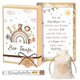 Taufgeschenke für Mädchen Jungen, Gutschein Geldgeschenke Verpackung Taufe, Originelle Geschenk zur Taufe Geschenkbox mit Karte Taufe Kunststoff Reagenzglas