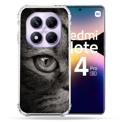 Coque Chat Gris Xiaomi Redmi Note 14 Pro 5G Cokitec antichoc