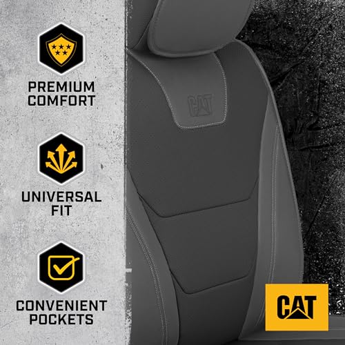 Housses de siège Cat® Edge bicolores avec ajustement universel auto