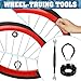 Oumers Bike Spoke Wrench, 3 Pieces Spoke Keys with 3 Bike Tire Levers, 6 Pieces Bicycle Repair Tool Kit, Cycling Pocket Tools for Wheel Rim Correction and Flat Tire Fix