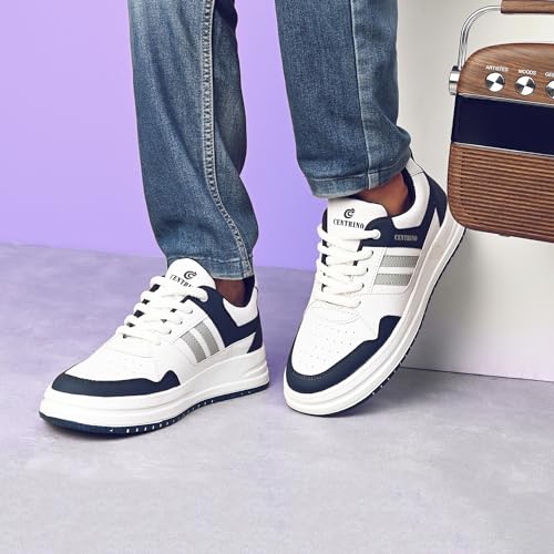Image of Centrino High Top Sneakers for Men | Shoes for Man Stylish | Casual Lace-Up Lightweight Canvas Walking Shoes | Cushioned Insole | Breathable Comfortable | Anti-Skid Sole | Trendy Mens Sneaker Shoes (9538)
