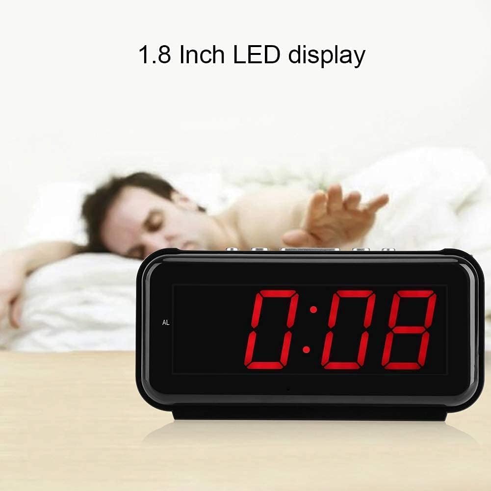 Haofy LED Sveglia Digitale con Display 1.8 Pollici a Luminosit¨¤ Moderata, Suonerie Musicali Personalizzabili, Ideale per Casa, Ufficio, Comodino, Camera da Letto