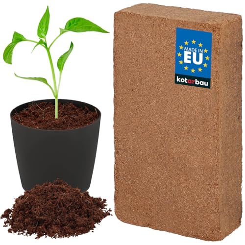 KOTARBAU® Terra di cocco naturale e senza torba Lettiera di cocco 650 g - 7 L Terriccio in fibra di cocco