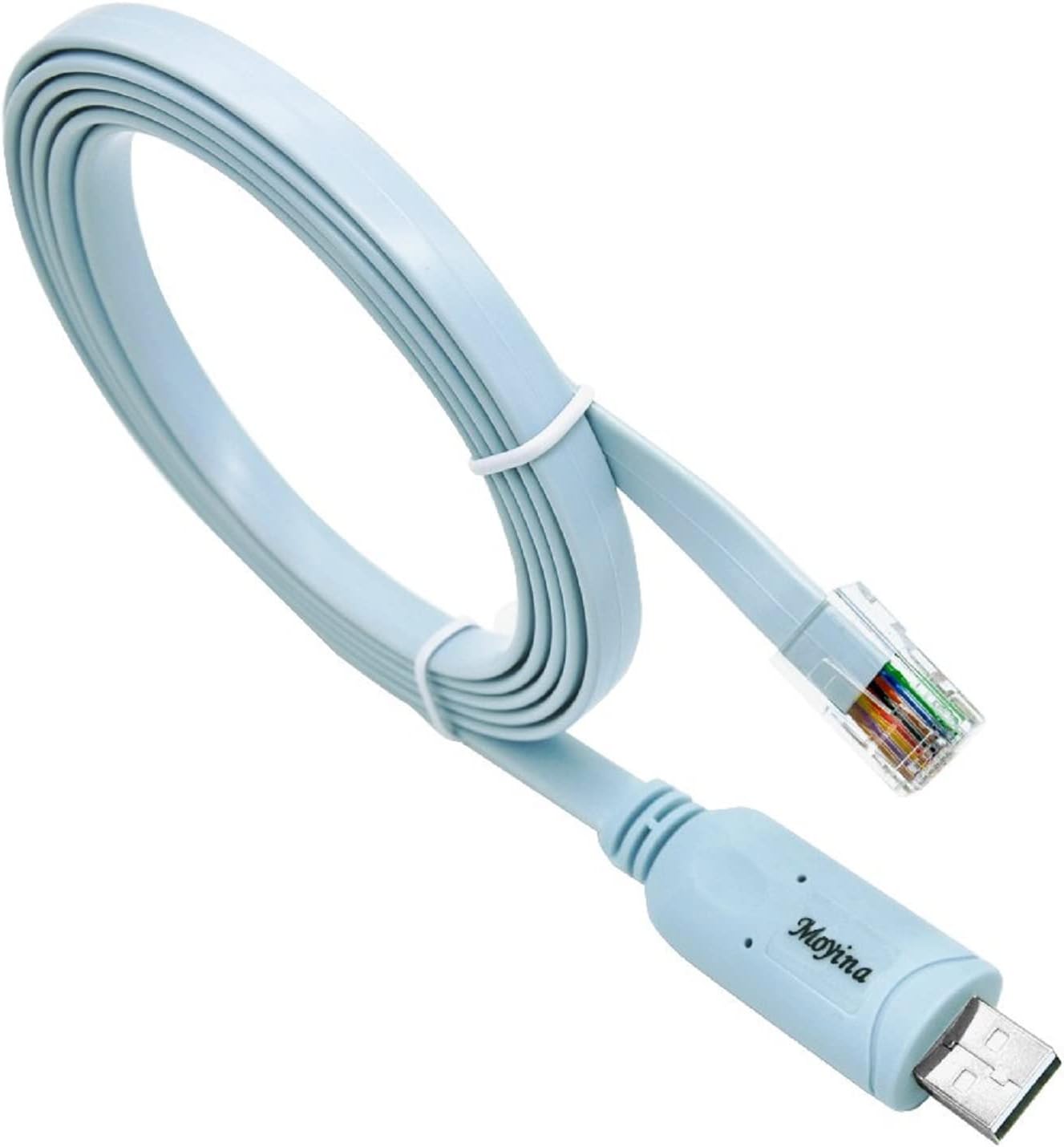 Amazing She Cisco Console Cable USB to RJ45 Cable FTDI for Windows 8, 7, Vista,MAC, Linux RS232 6 Ft (Blue)
