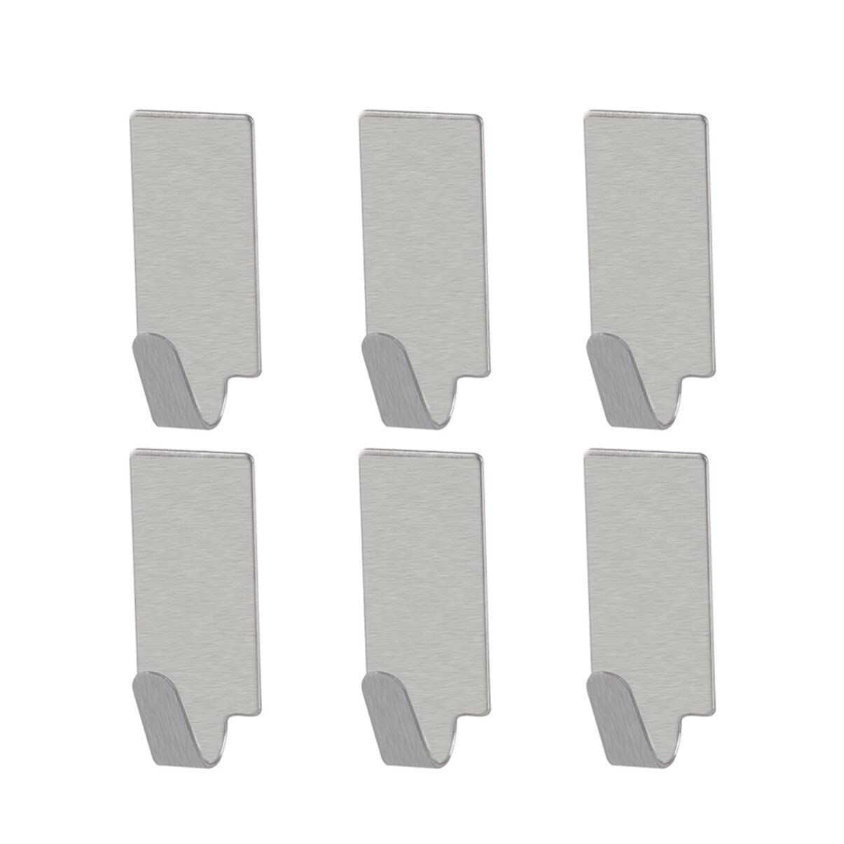 VASDEV Ganchos para Toallas de Acero Inoxidable, 72 Uds., Gancho Adhesivo para Bata de Pared, Perchero Individual para Abrigos, Colgador de Gancho para Cocina, Organizador de baño