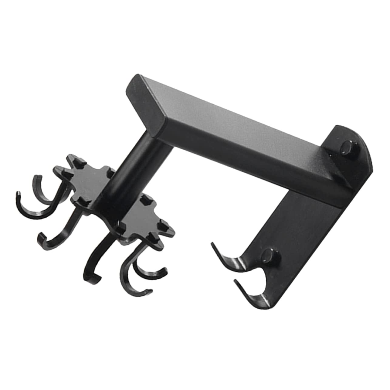 VASDEV Gancho giratorio para cocina, ganchos para colgar en la pared, estante de almacenamiento para girar, espátula de aleación de aluminio negra, 1 Juego