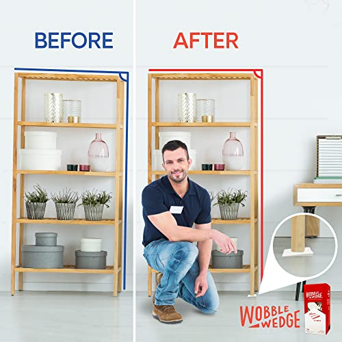 Wobble Wedges Flexible Plastic Shims, 75 Pack - Made In Usa - Multi-Purpose Shim Wedges For Home Improvement & Work - Plastic Wedge, Table Shims For Leveling, Toilet Shims & Furniture Levelers - White #TOP6