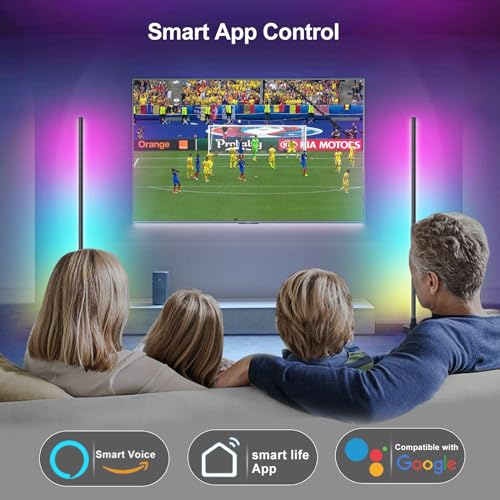 Bcmsda BSD-FL-001 Rgb Corner Floor Lamp - 2 Pack Smart Led Corner Lamp With App,Remote Control & Compatible With Alexa,16 Million Diy Colors, Music Sync, Timer Setting thumb #5
