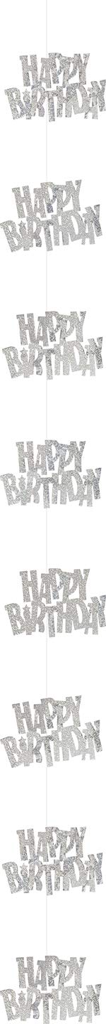 Unique Party 92068 - 9ft Foil Glitz Pink Happy 80th Birthday Banner — view 13