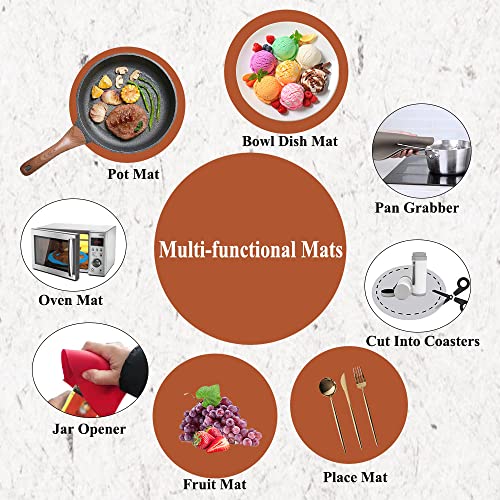 Multi-Purpose Silicone Original Microwave Mat | Bpa Free, Food Grade Safe, Heat Resistant To 475°F, Dishwasher Safe - Splatter Guard, Hot Pad, Pot Holder, Minimize Mess,12 Inch (Light Brown) #TOP1