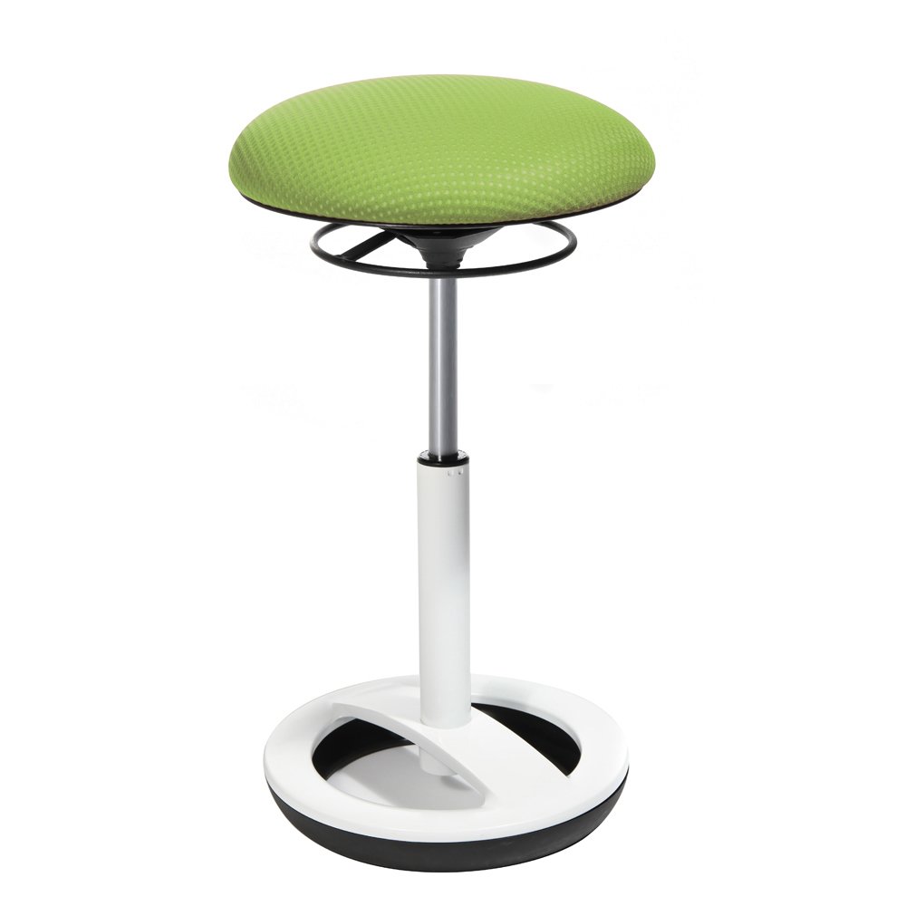 Topstar SU53BR0 Sitness High bob Tabouret sur Pied Rond en Aluminium Poli et Housse en Tissu