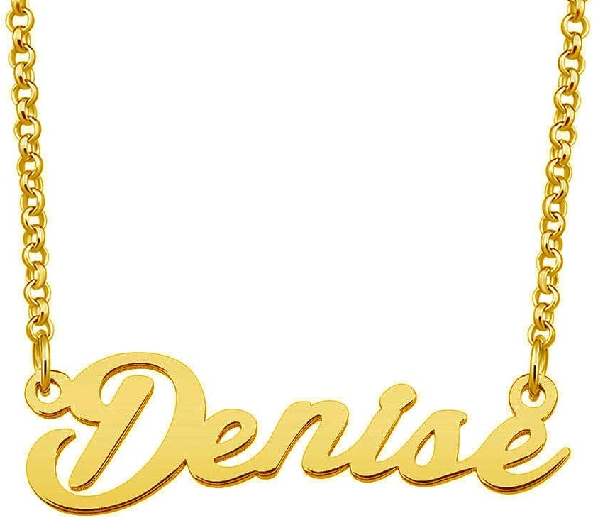 LoEnMe Jewelry Denise Name Necklace Custom Personalized in